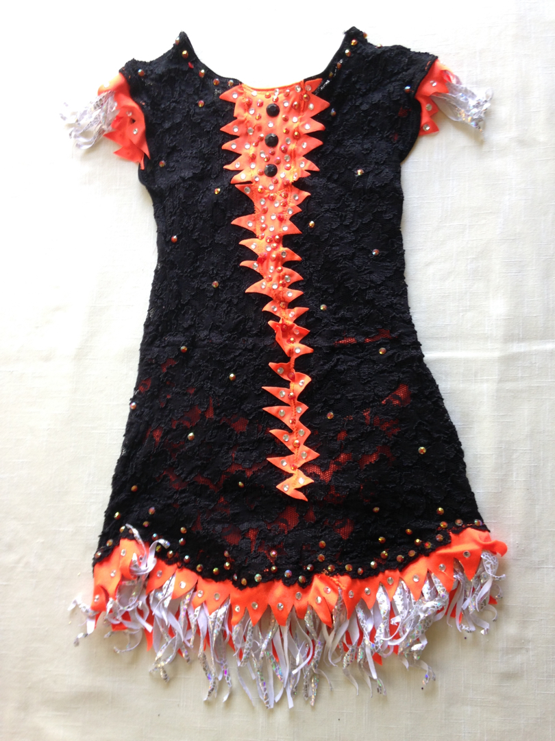 Black & orange leotard